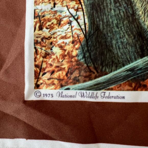 1975 National Wildlife Federation Forest Animals Table Runner Raccoon Skunk - Picture 3 of 5